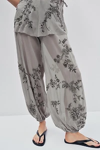 EMBROIDERED BLOOMER PANTS
