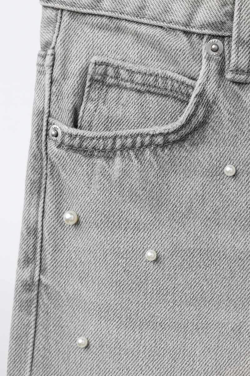 JEAN LARGE AVEC PERLES