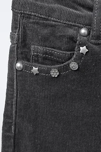 STRAIGHT CORDUROY PANTS WITH STUDS