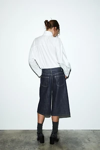 TRF MID-RISE DENIM JORTS