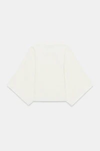 BUTTONED CAPE SLEEVE KNIT JUMPER
