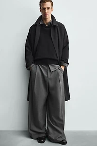 PLEATED WIDE FIT PANTS