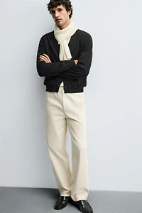 TWILL TEXTURED BELT PANTS