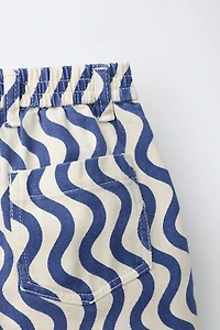 GEOMETRIC WAVE TWILL SHORTS