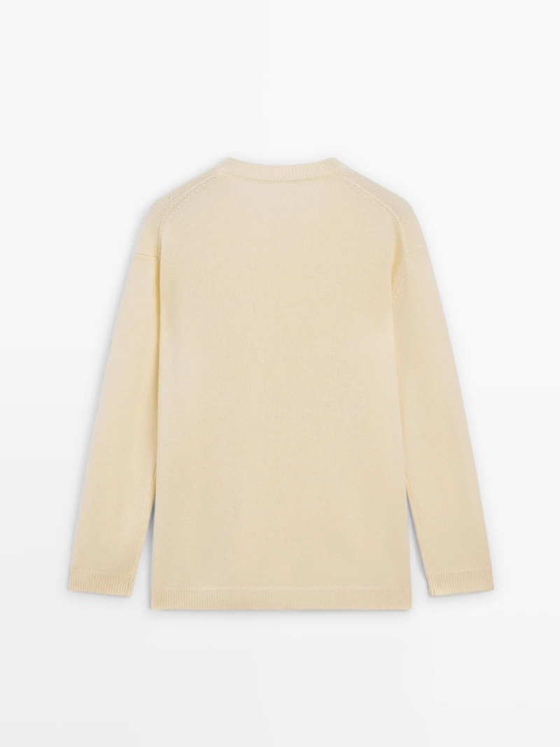 Pull en maille oversize à col V