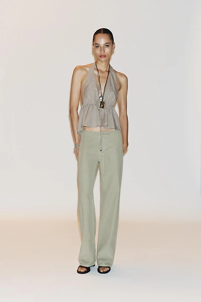 STRAIGHT PAJAMA PANTS