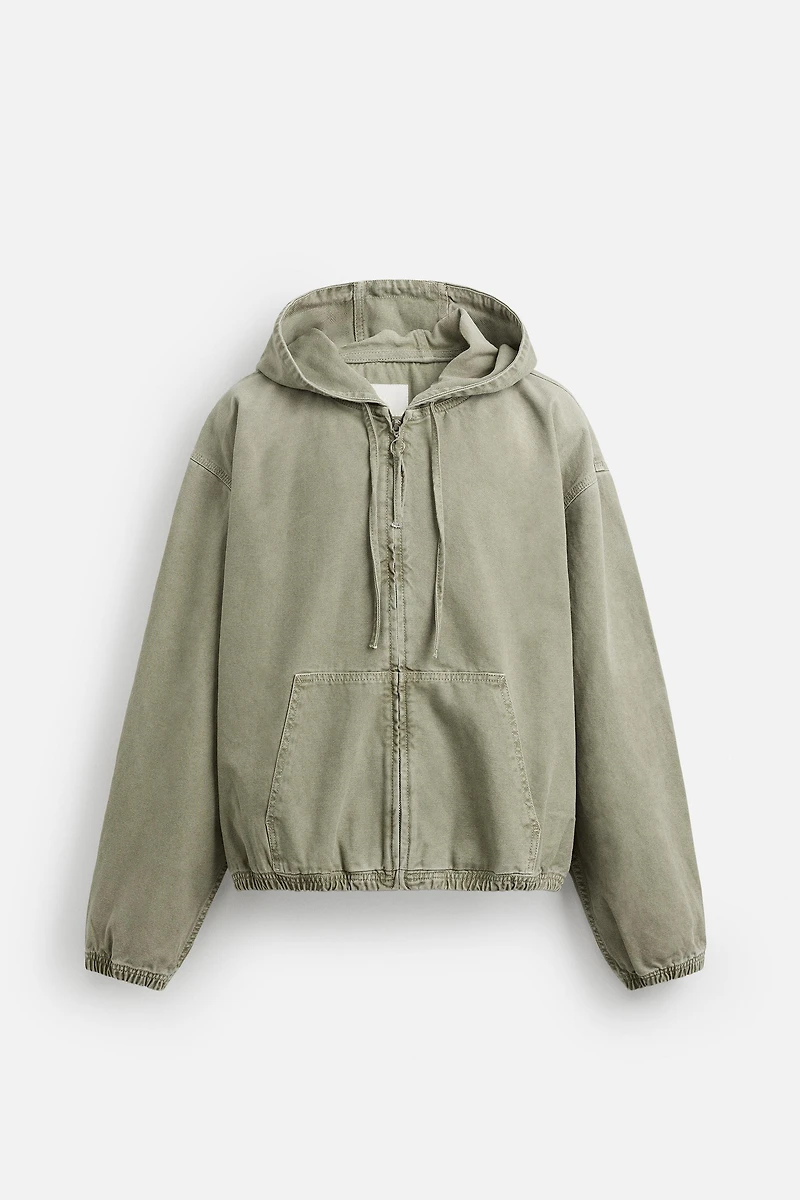 WASHED HOODED JACKET
