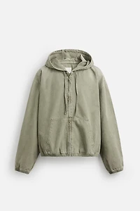 WASHED HOODED JACKET