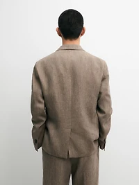 100% linen suit blazer
