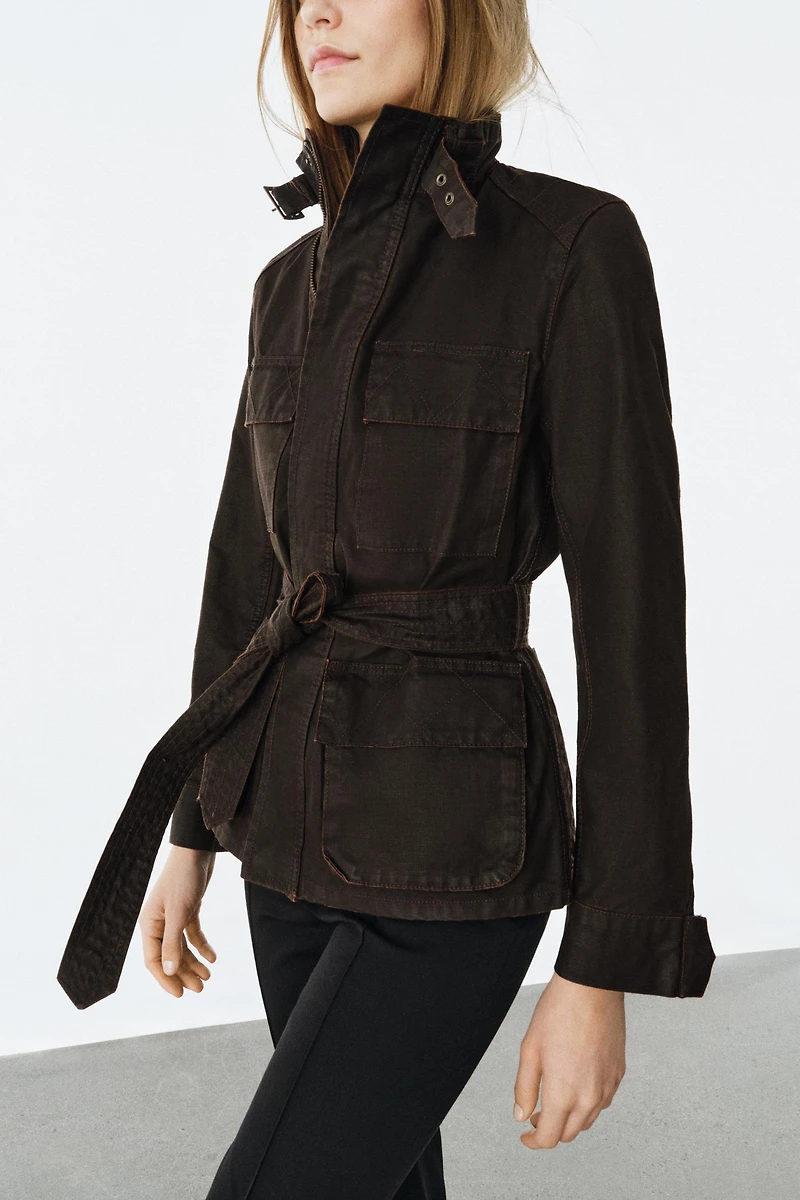 ZW COLLECTION WAXED EFFECT JACKET