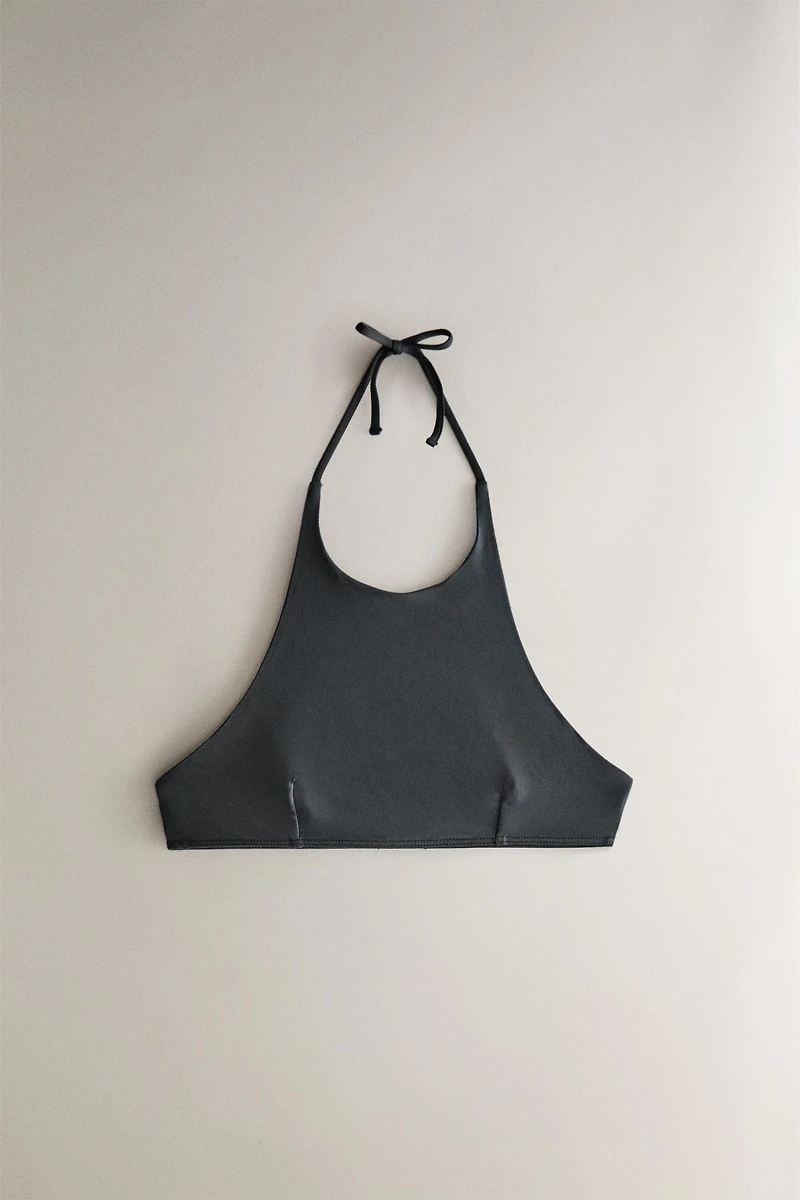 PLAIN HALTER BEACH BIKINI TOP