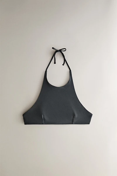 PLAIN HALTER BEACH BIKINI TOP