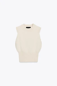SLEEVELESS KNIT TOP