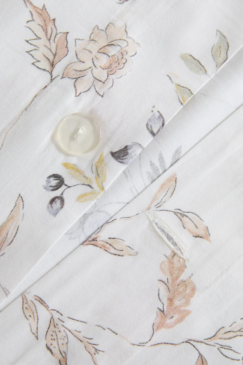 SATIN FLORAL DUVET COVER