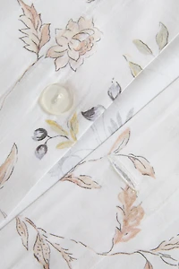 SATIN FLORAL DUVET COVER
