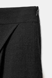 WRAP FRONT WIDE LEG PANTS