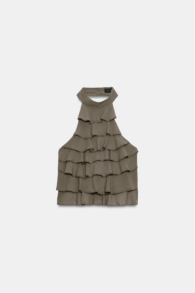 TOP HALTER EN GEORGETTE