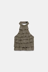 TOP HALTER EN GEORGETTE
