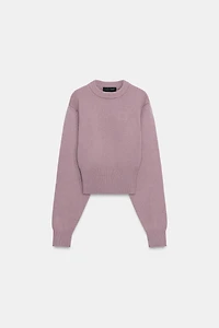 SHORT BASIC KNIT SWEATER