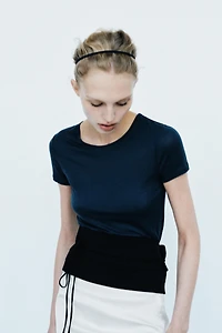 LYOCELL AND WOOL BLEND T-SHIRT