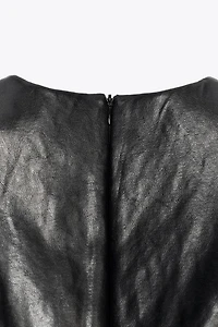 FAUX LEATHER MINI DRESS