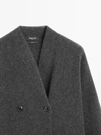 Manteau mi-long double boutonnage en laine