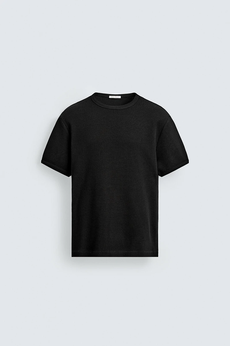 WAFFLE TEXTURE T-SHIRT