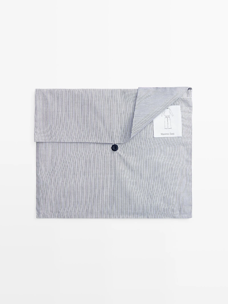 100% cotton striped pyjamas with long sleeve T-shirt