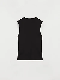 V-neck vest with button details