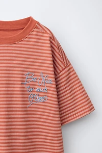 EMBROIDERED STRIPED T-SHIRT