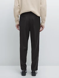 100% wool flannel trousers