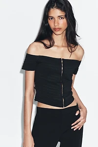TOP BUSTIER EN MAILLE