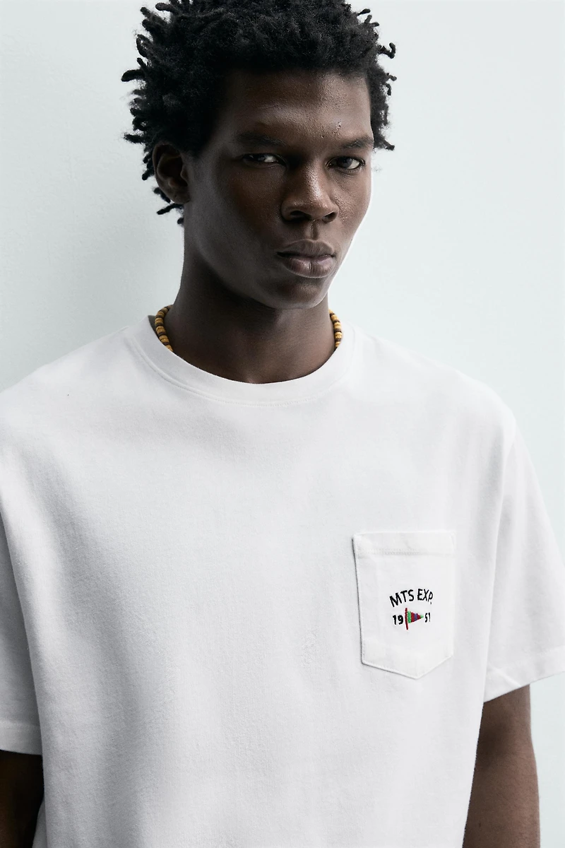 T-SHIRT POCHE BRODERIES NAUTIQUES