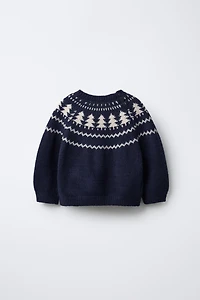 TREE JACQUARD KNIT JUMPER