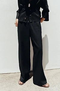 WIDE LINEN PANTS