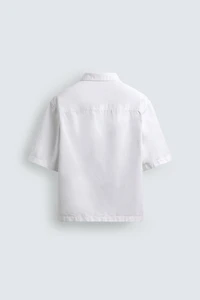 EMBROIDERED TEXTURED OVERSHIRT