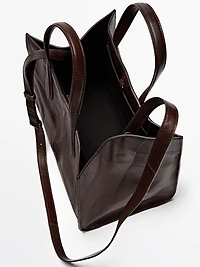 Mini-sac effet craquelé en cuir nappa