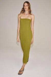 ROBE BUSTIER TEXTURÉE