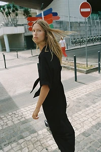 ROBE MI-LONGUE NŒUD