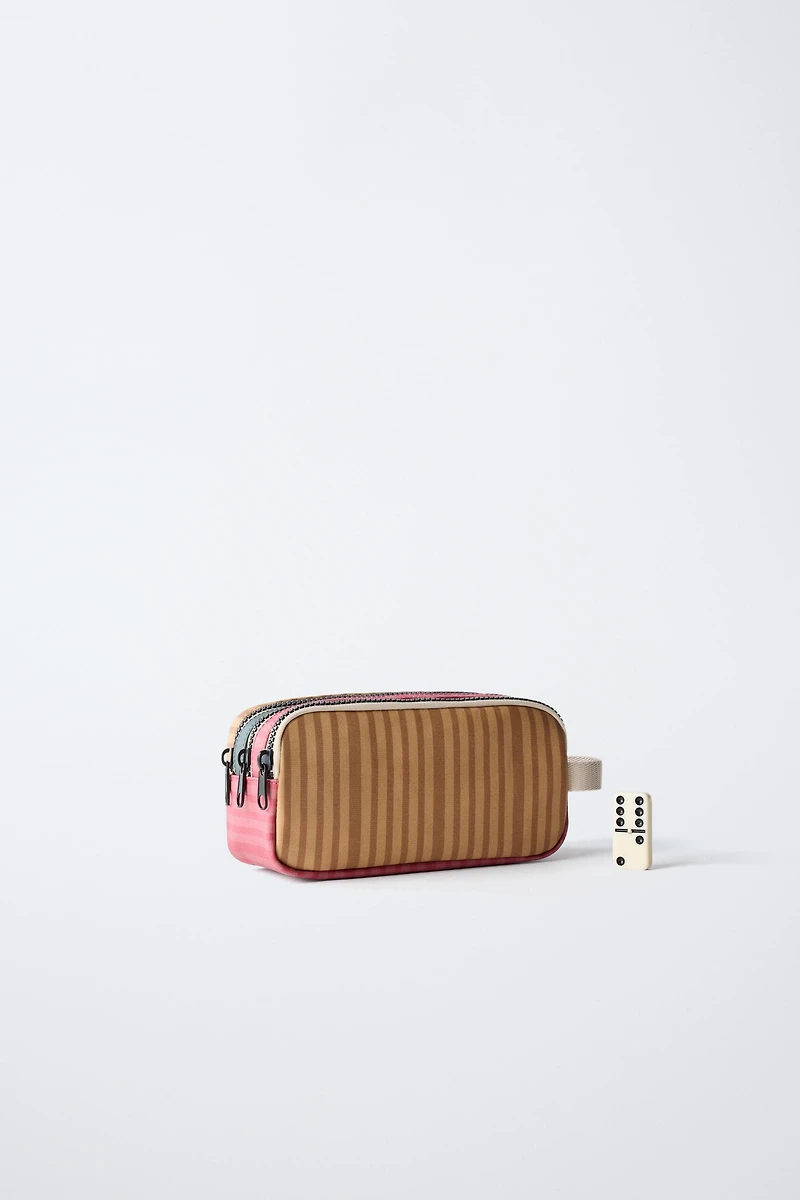 MULTICOLOR STRIPE PENCIL CASE