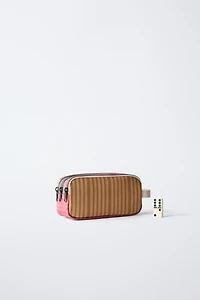 MULTICOLOR STRIPE PENCIL CASE