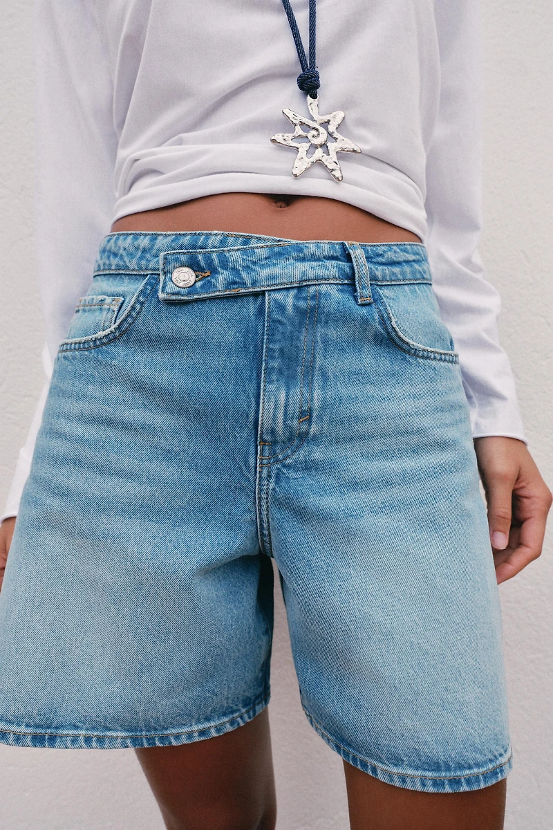 SHORT Z1975 DENIM À TAILLE CROISÉE