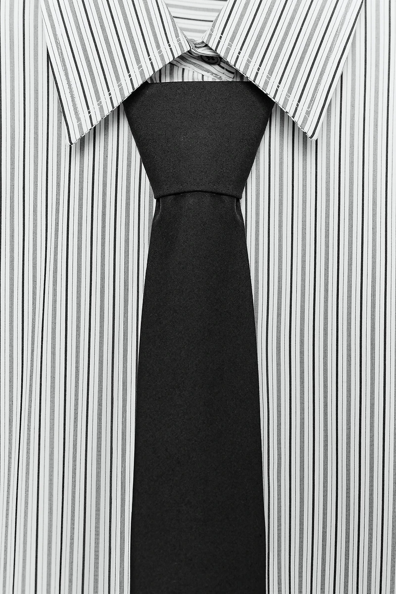 POPLIN SHIRT WITH TIE