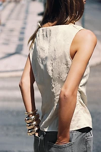 JACQUARD ASYMMETRIC TOP