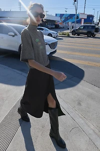 COMBINATION MIDI DRESS