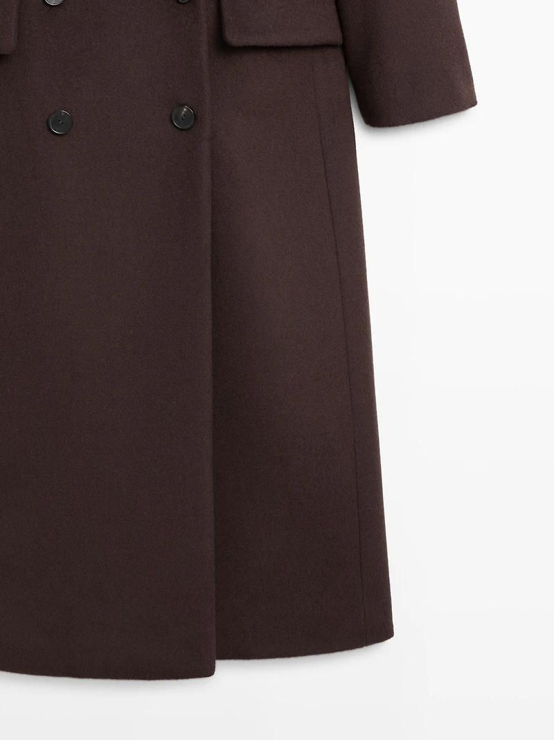 Manteau croisé 100 % laine - STUDIO