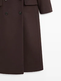 Manteau croisé 100 % laine - STUDIO