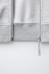 EMBROIDERED TEXT HOODED SWEATSHIRT