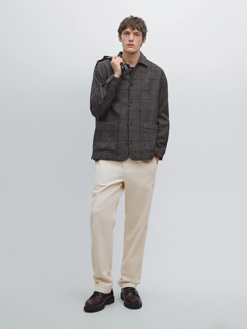 Corduroy jogger fit trousers