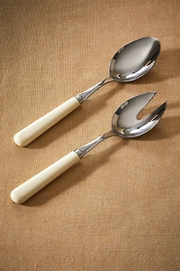 SALAD FLATWARE SET WITH COLORED HANDLE (SET OF 2)